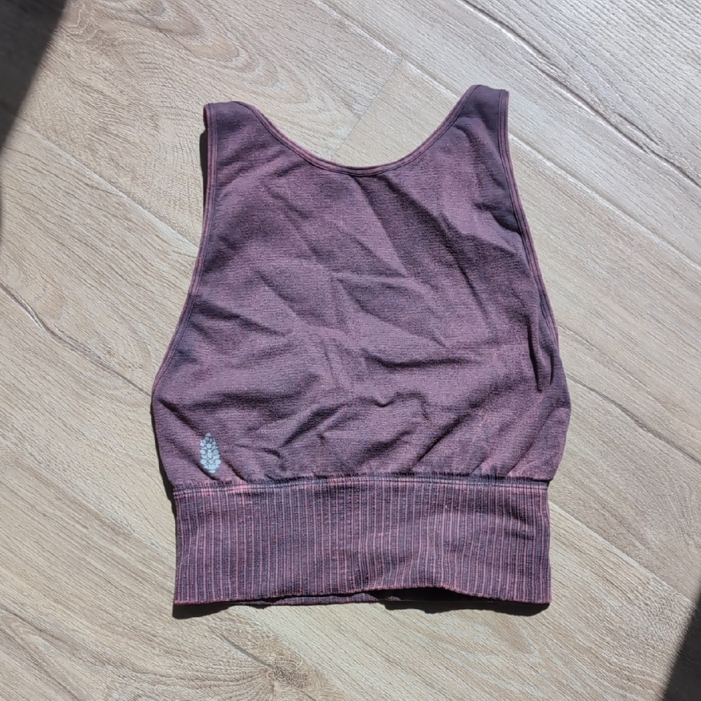 FP Movement by Free People Purple Crop Top good Karma High Neck